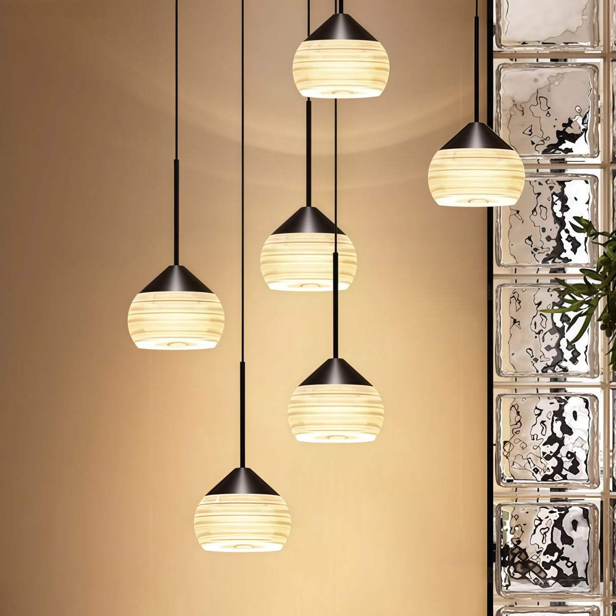 Minimalist Chandelier for Villa Duplex Stairwells and Dining Areas with Spiral Staircases
