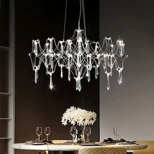 Crystal Chandelier - Stylish LED Design for Elegant Interiors - orangme.com