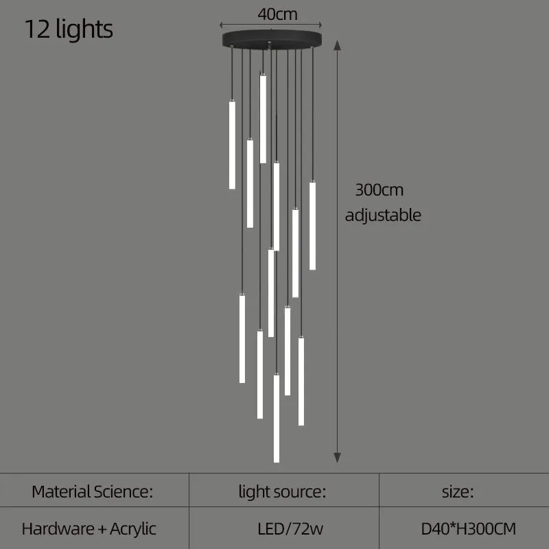 Large Staircase Chandelier Light: Illuminate Your Space with Sophistic - Orangme