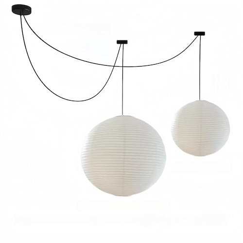 Noguchi Isamu Pendant: Soft Rice Paper Light for Coffee Houses & Living Rooms