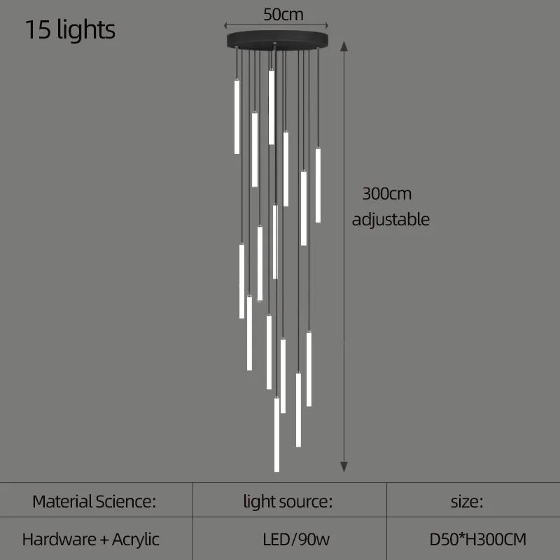 Large Staircase Chandelier Light: Illuminate Your Space with Sophistic - Orangme