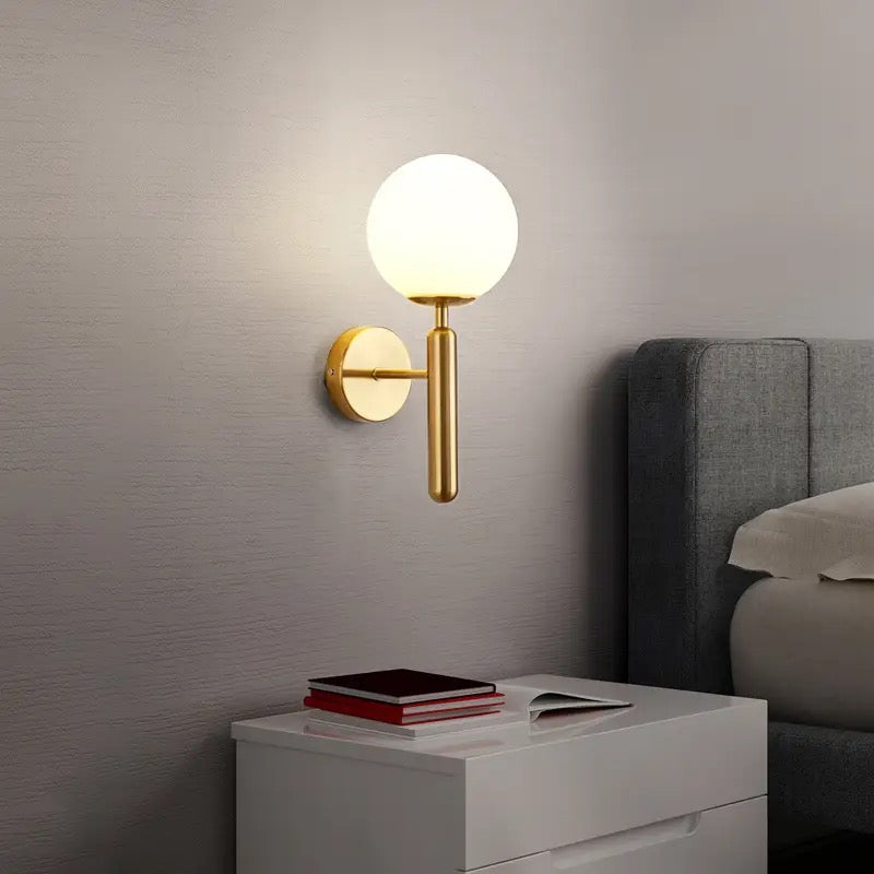 Single Head Glass Wall Light | Radiant Brilliance