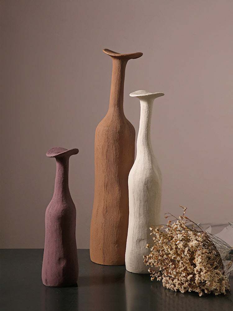 Morandi Creative Ceramic Vase - Minimalist Art Decor for Entryway & Living Room