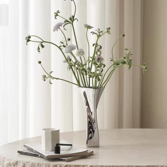 Metal Flower Vase | Nordic Stainless Steel Modern Decor for Elegant Spaces