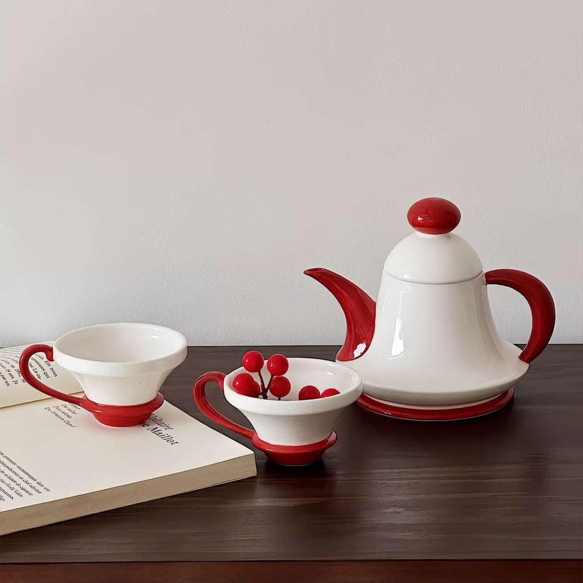 Teapot and Cup Set - Vintage-Style Elegant Home Afternoon Tea Set