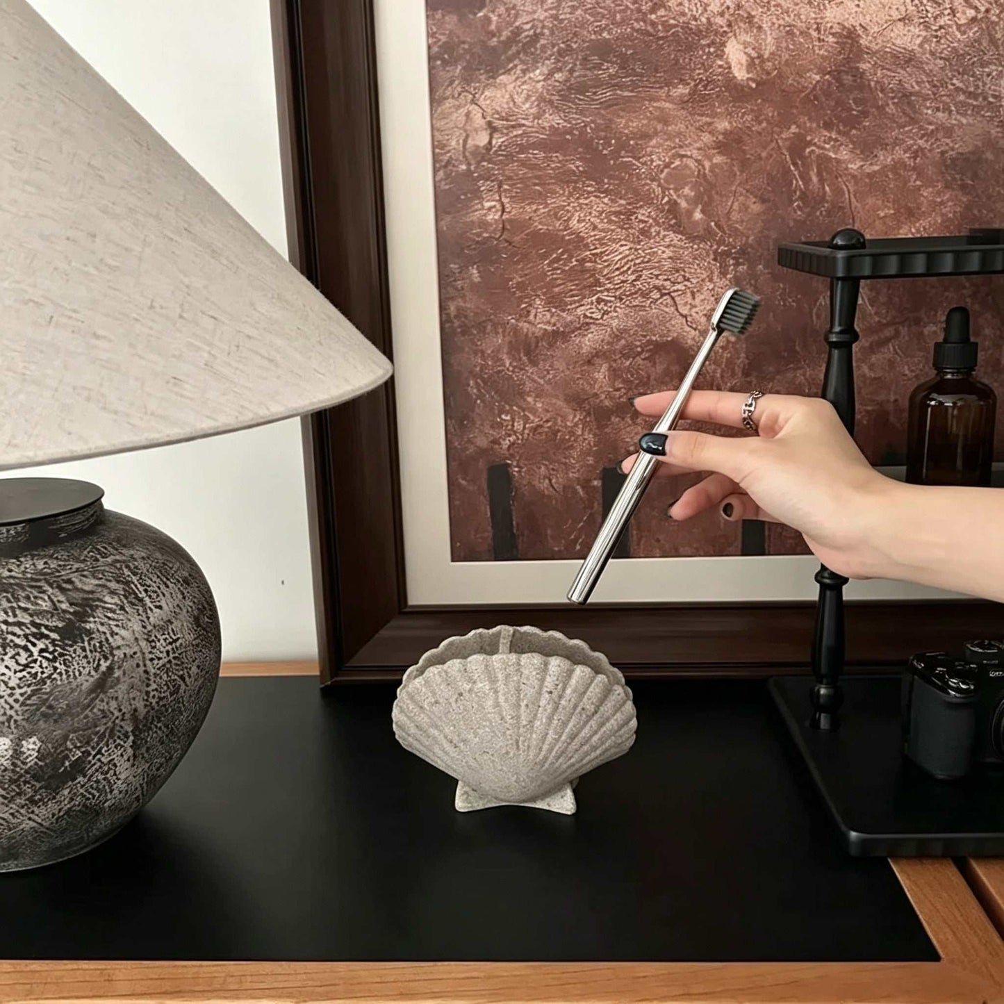 Painted Ceramic Soap Dish - Draining Soap Holder for Bathroom & Hotel Countertops