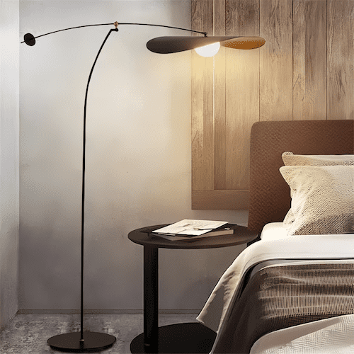 Leaf Brass Floor Lamp with Nature-Inspired Design