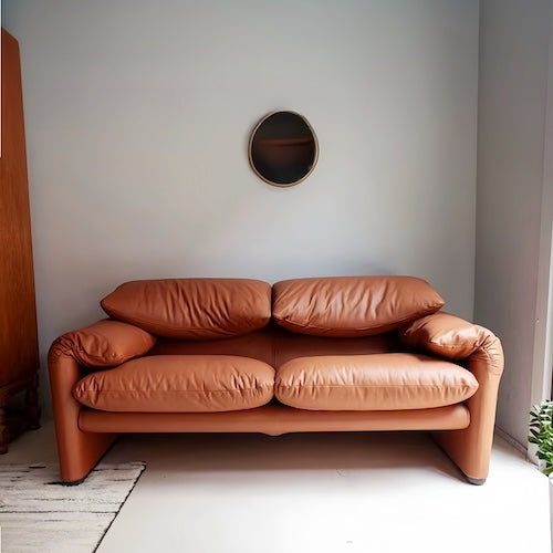 2 Seater Leather Sofa - orangme.com