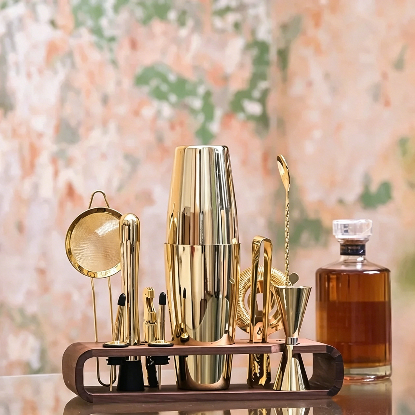Jazz Black 304 Stainless Steel Cocktail Shaker Set - Bar Tools for Home & Bar Use