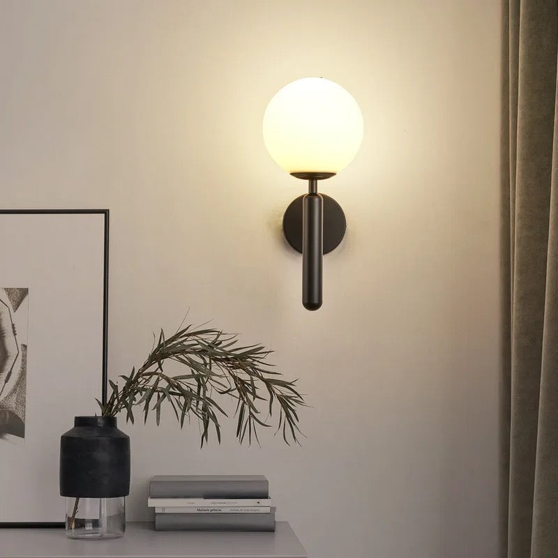 Single Head Glass Wall Light | Radiant Brilliance