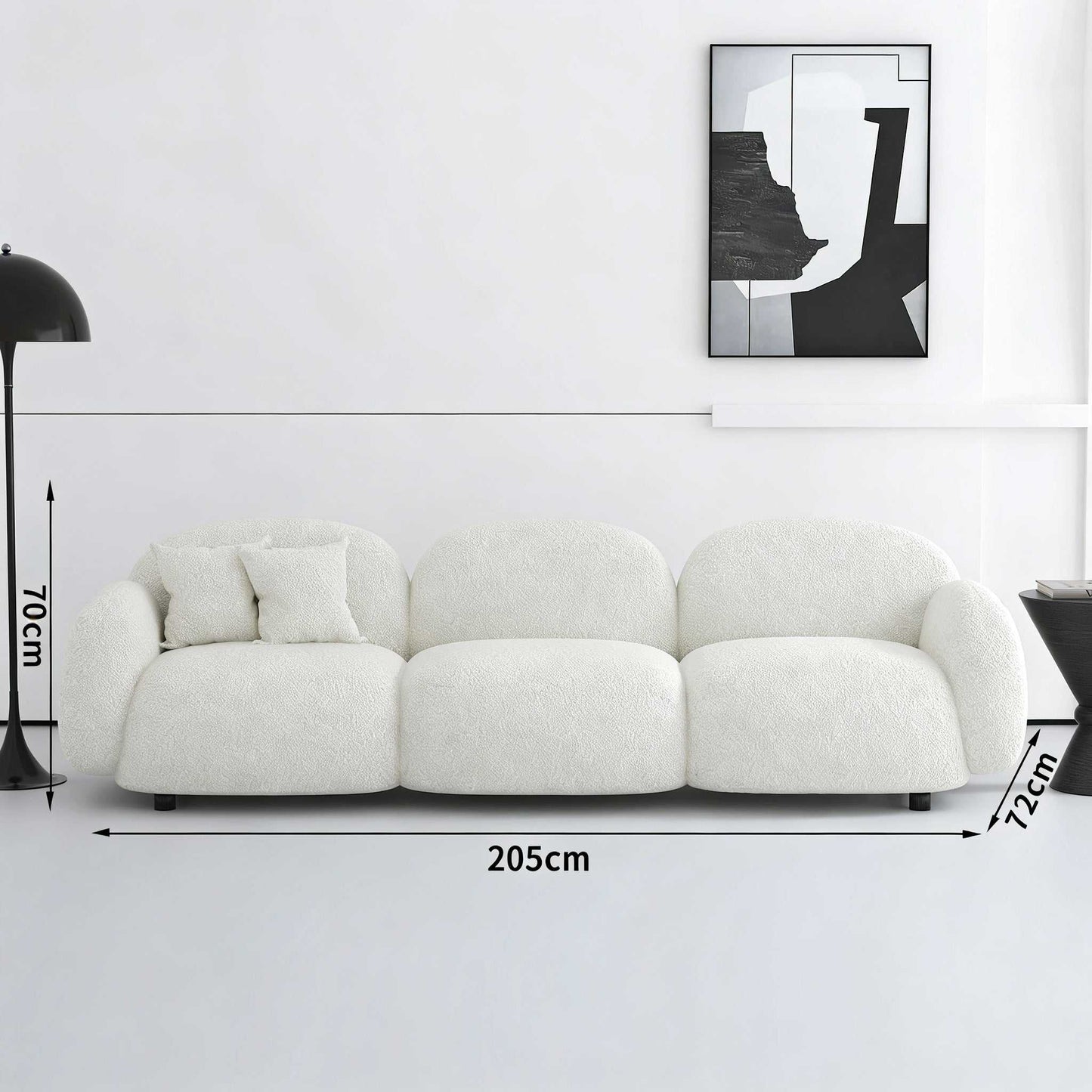 Two-Seater Fabric Sofa - Minimalist Modern for Home Studio & Reception Area