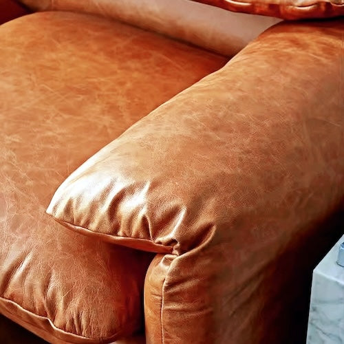 Replica Leather Armchair Maralunga, designed by Vico Magistretti for Cassina