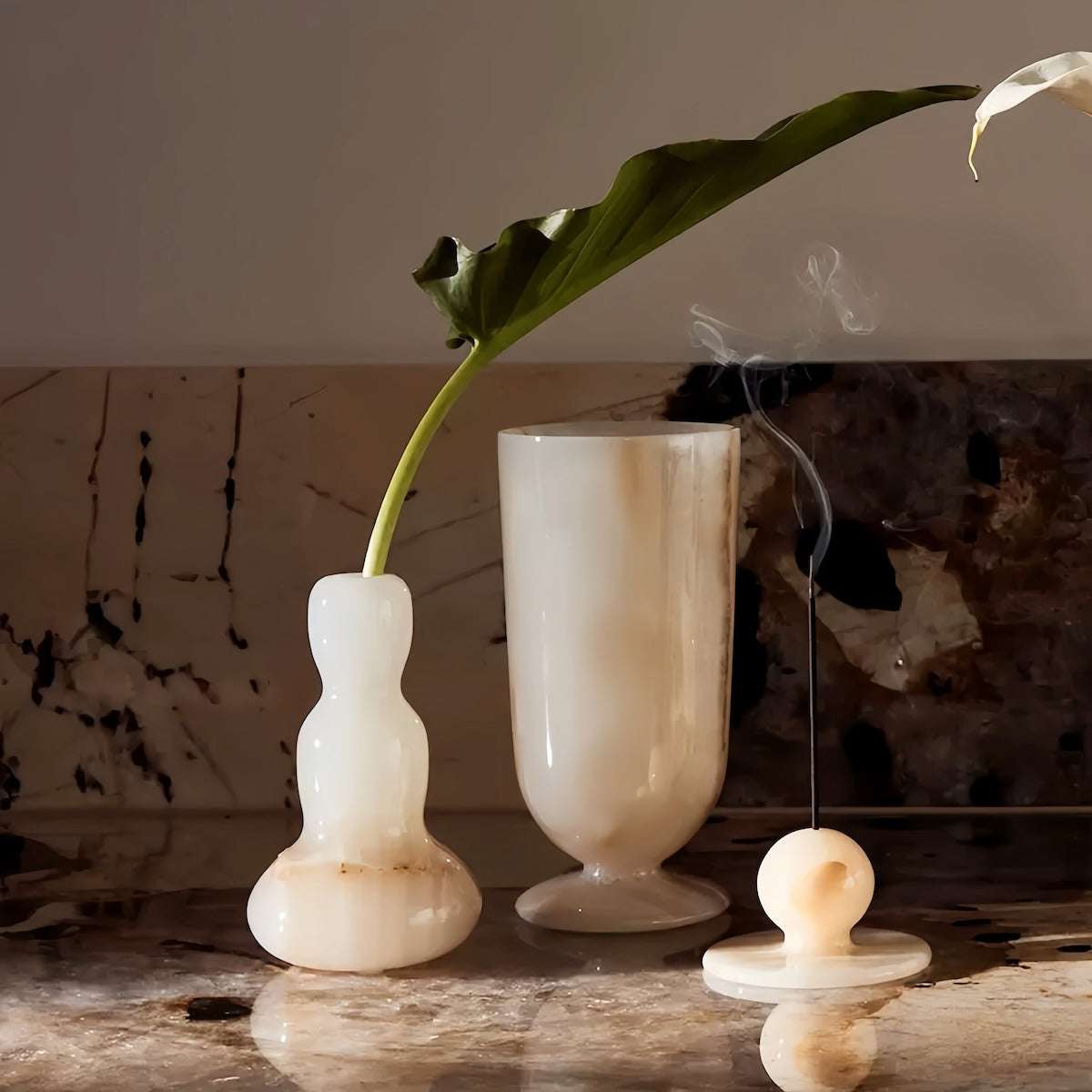 Stone Vase - Elegant Wabi Sabi Design with Multi-Purpose Functionality