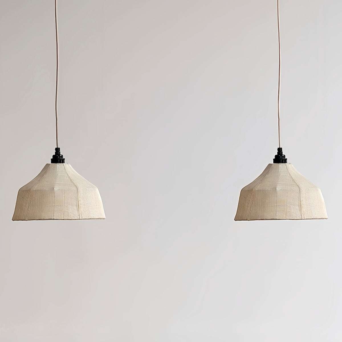 Japanese Zen Fabric Pendant Light - Vintage Oriental Room Decor