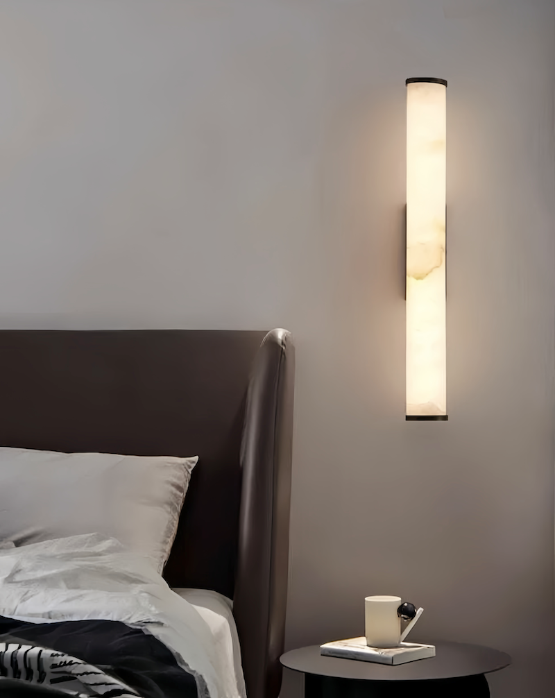 Natural Marble LED Wall Light in luxurious setting - orangme.com