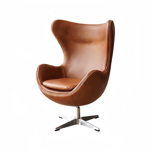 Egg Chair - Iconic Brown and Black with Ottoman Comfort - orangme.com