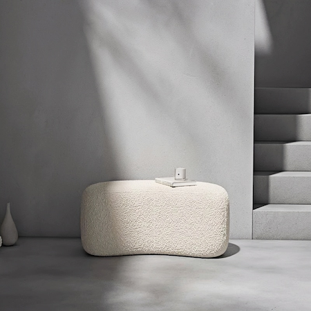 Stylish Upholstered Ottoman & Pouf