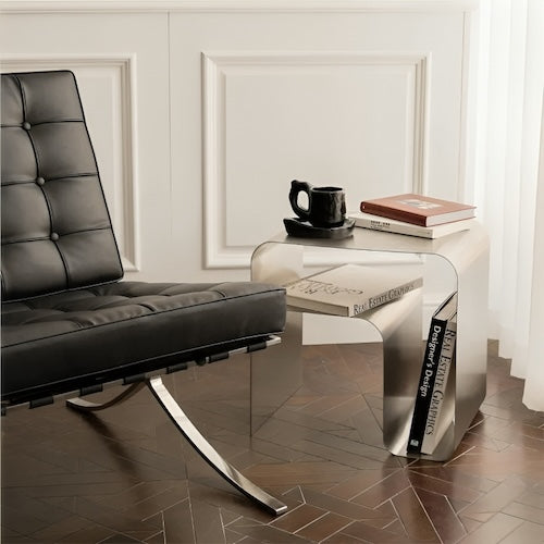 Minimalist Stainless Steel Lounge Side Table | Minimalist Perfection