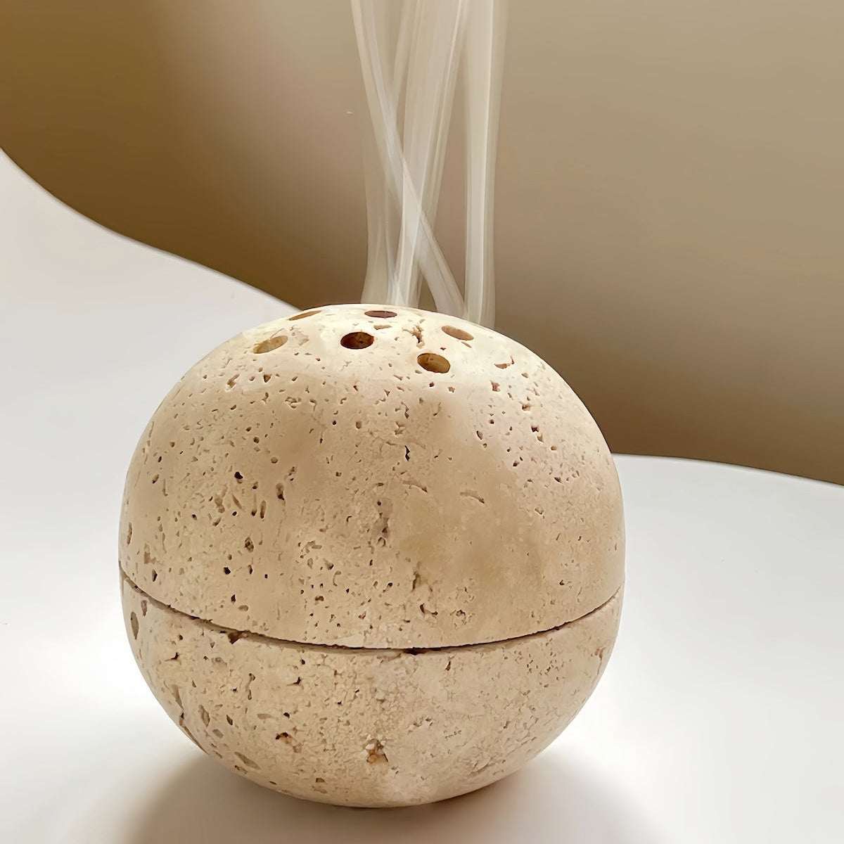 Incense Burner – Elegant Marble Sphere Home Décor and Aromatherapy