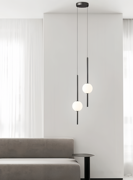 Nordic Black Pendant Light | Postmodern Illumination - Orangme