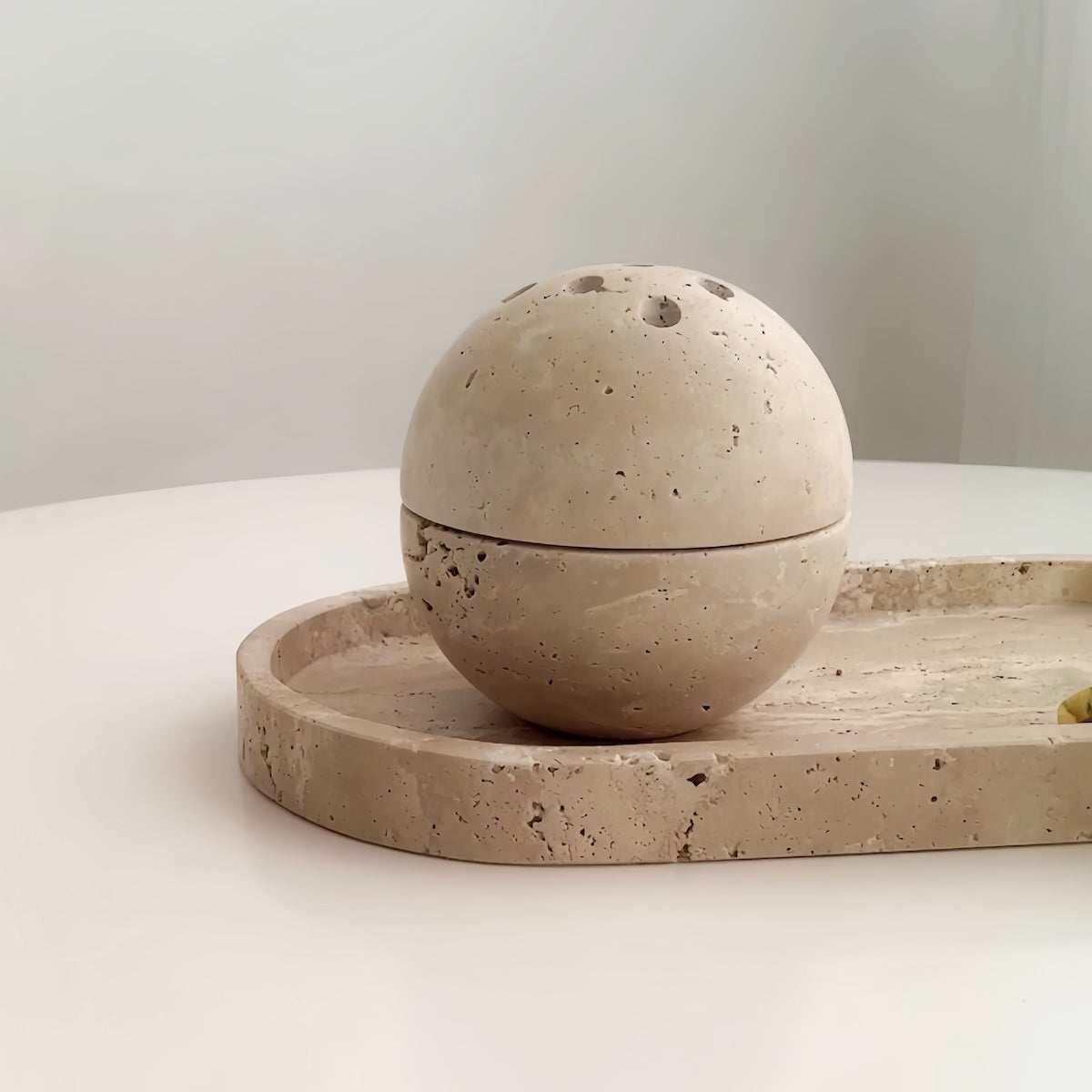 Incense Burner – Elegant Marble Sphere Home Décor and Aromatherapy
