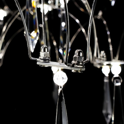 Stylish LED Crystal Chandelier - Ideal for Living Rooms, Lobbies, and More