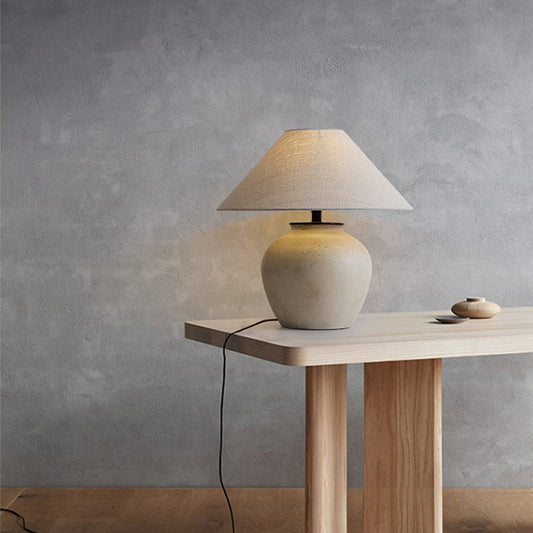 White Ceramic Table Lamp | Modern Minimalist Illumination