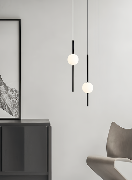 Nordic Black Pendant Light | Postmodern Illumination - Orangme