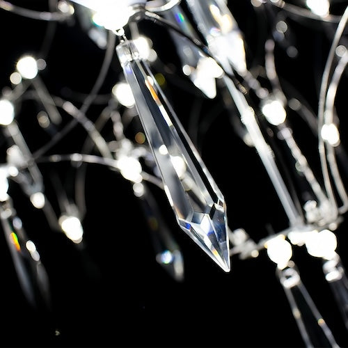 Stylish LED Crystal Chandelier - Ideal for Living Rooms, Lobbies, and More