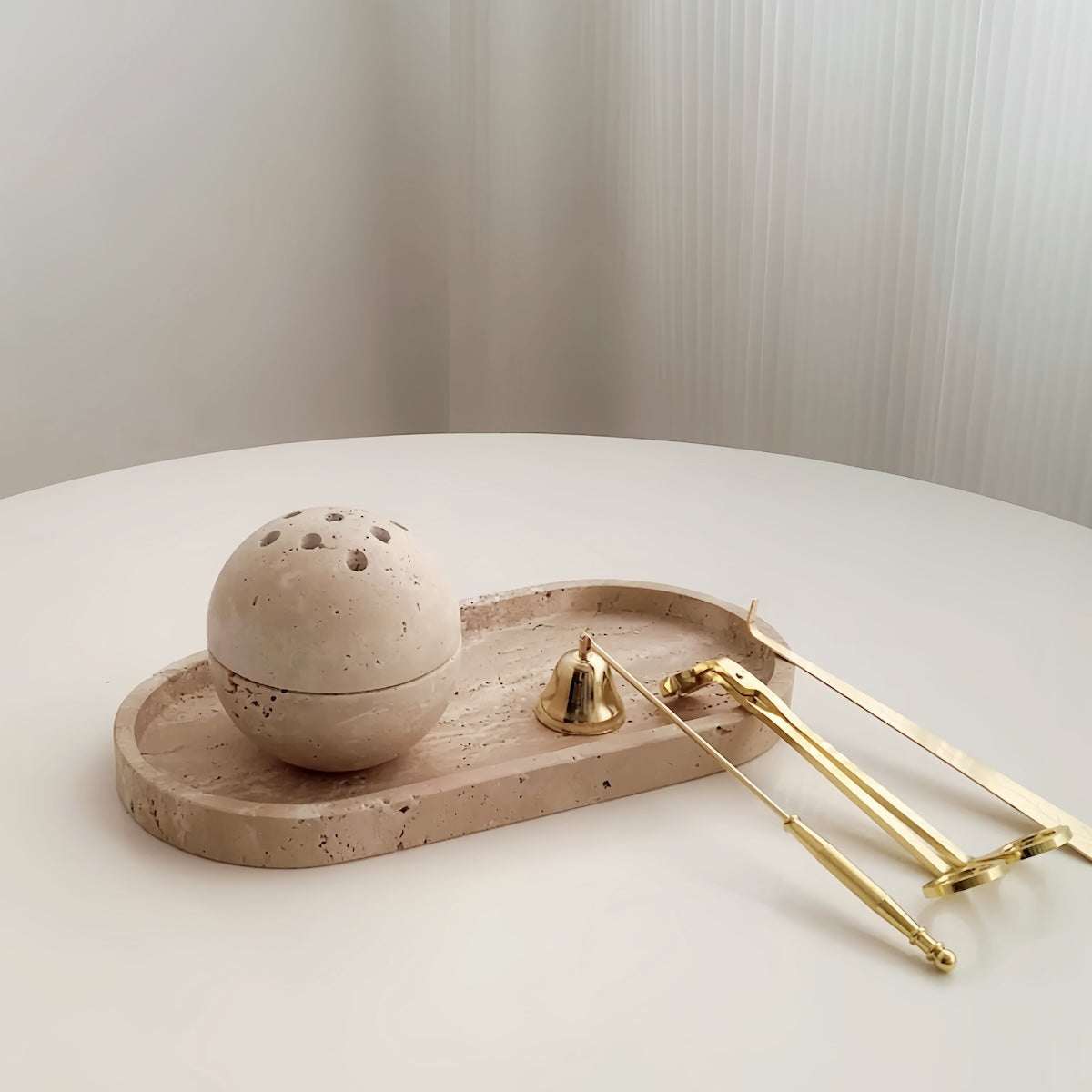 Incense Burner – Elegant Marble Sphere Home Décor and Aromatherapy