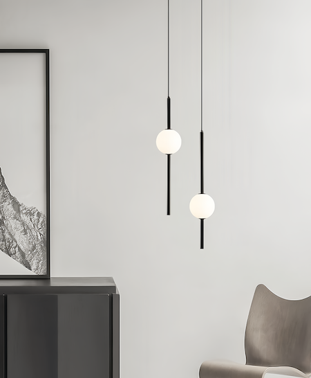 Nordic Black Pendant Light | Postmodern Illumination - Orangme