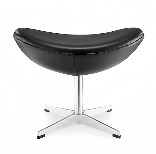 Egg Chair - Iconic Brown and Black with Ottoman Comfort - orangme.com