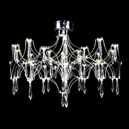 Stylish LED Crystal Chandelier - Ideal for Living Rooms, Lobbies, and More