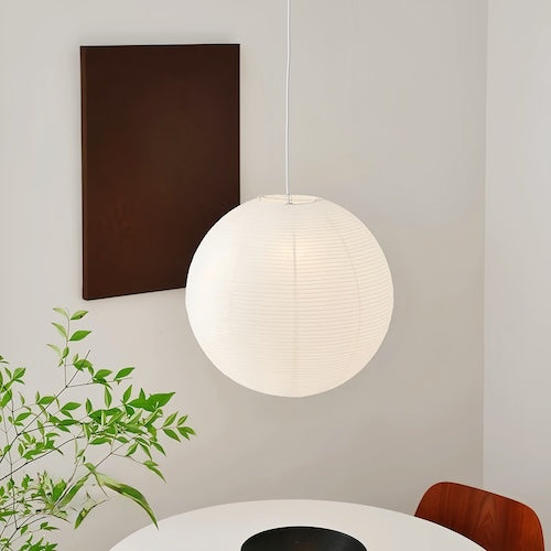 Noguchi Isamu Pendant: Soft Rice Paper Light for Coffee Houses & Living Rooms