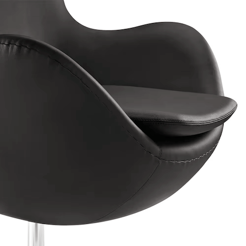 Egg Chair - Iconic Brown and Black with Ottoman Comfort - orangme.com