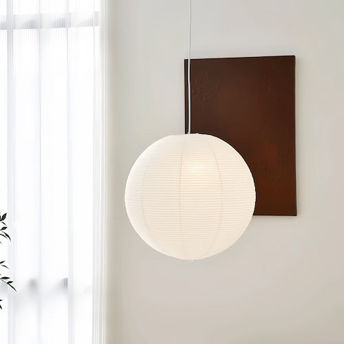 Noguchi Isamu Pendant: Soft Rice Paper Light for Coffee Houses & Living Rooms