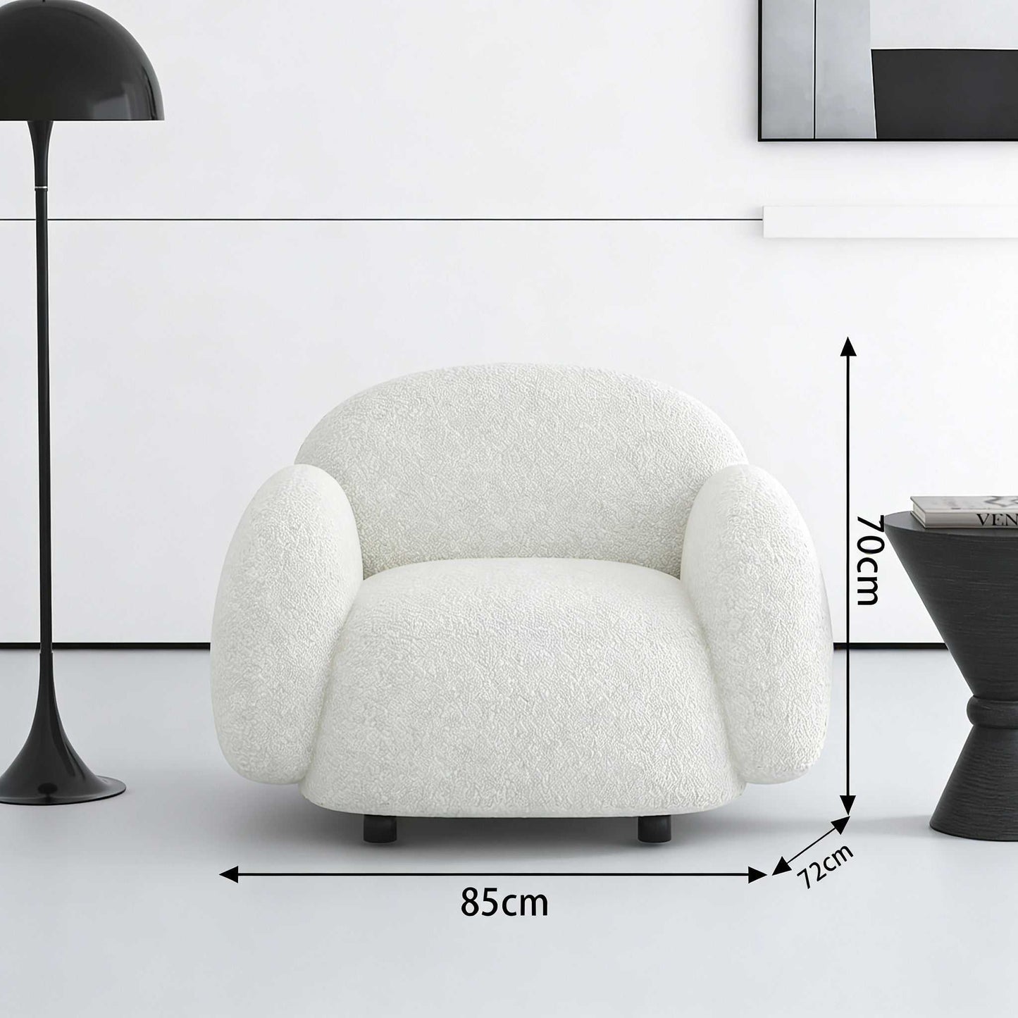 Two-Seater Fabric Sofa - Minimalist Modern for Home Studio & Reception Area