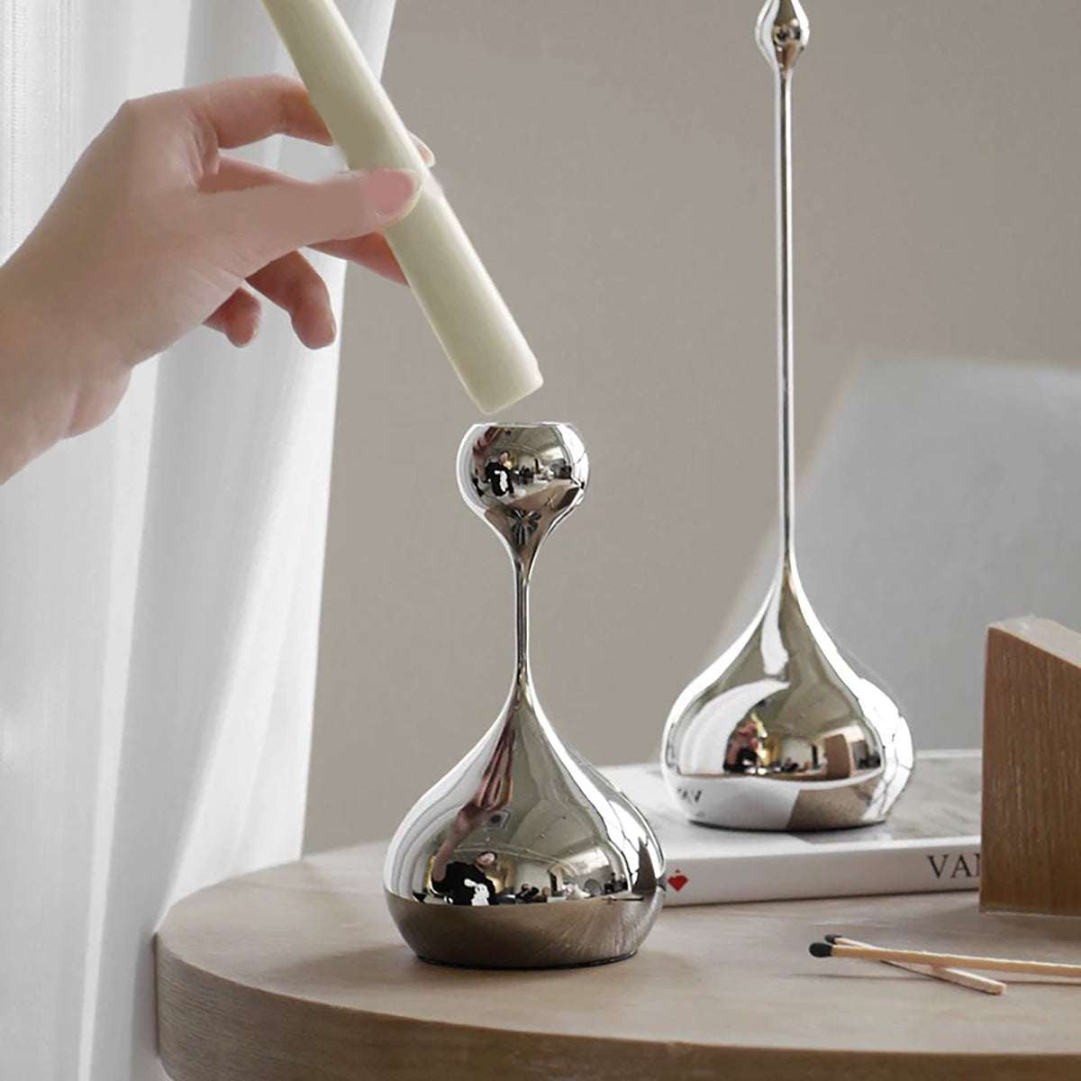 Silver Candle Holder – Elegant Luxury Decor for Stylish Spaces