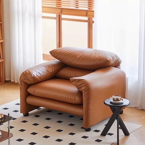 Cassina Maralunga Leather Armchair