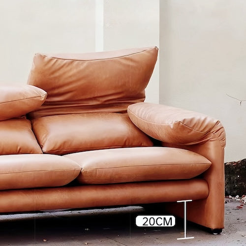 Cassina Replica 2 Seater Leather Sofa