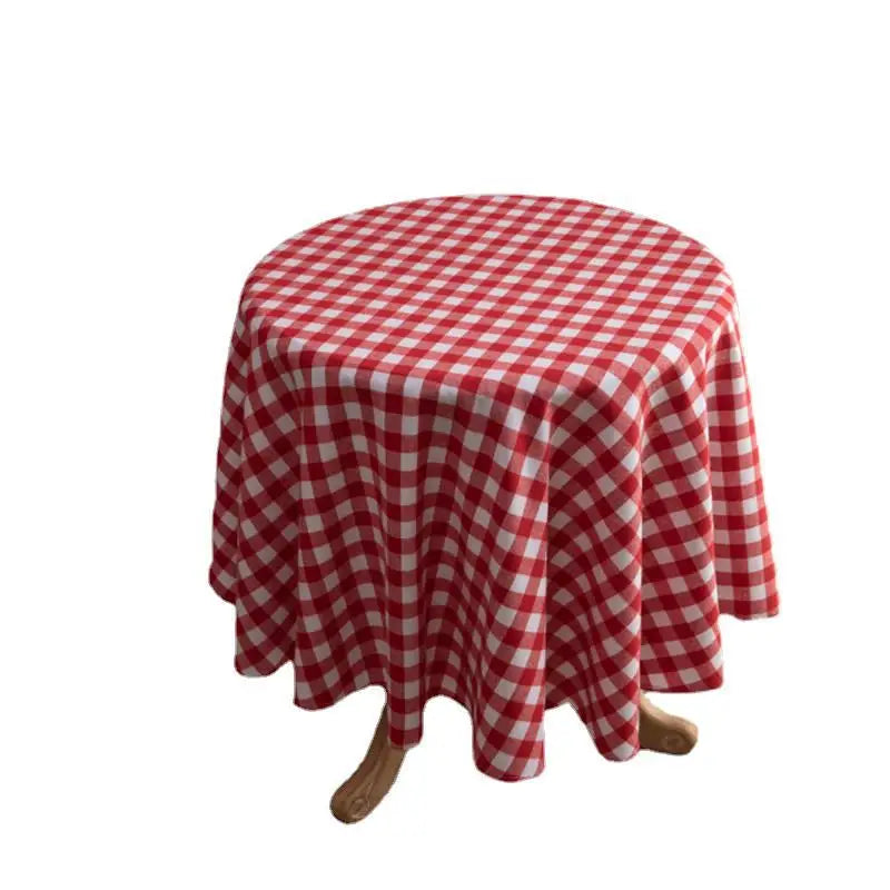 Christmas Red And White Plaid Tablecloth - orangme.com