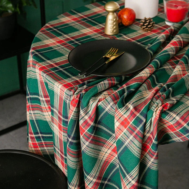 Green Christmas Tablecloth, coffee table cover