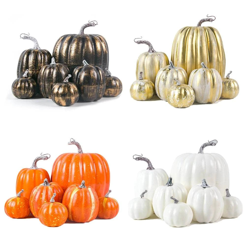 Halloween Artificial Pumpkin Decor | Set of Seven | Fall DecorOrangme