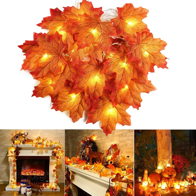 Holiday Door Decor | Maple Leaves LED String Light - Orangme