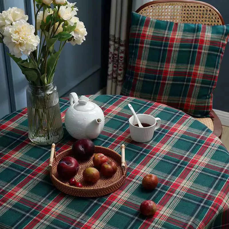 Holiday Green Christmas Tablecloth