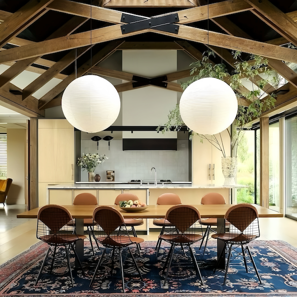 Noguchi Isamu Pendant: Soft Rice Paper Light for Coffee Houses & Living Rooms - orangme.com