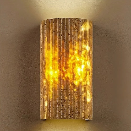 Japanese style bedside marble wall light