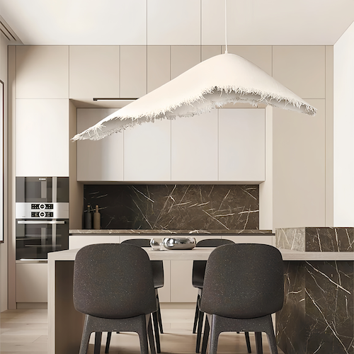 Living Room Pendant Light: Wabi Sabi Simple Design, Charming Fringe - orangme.com