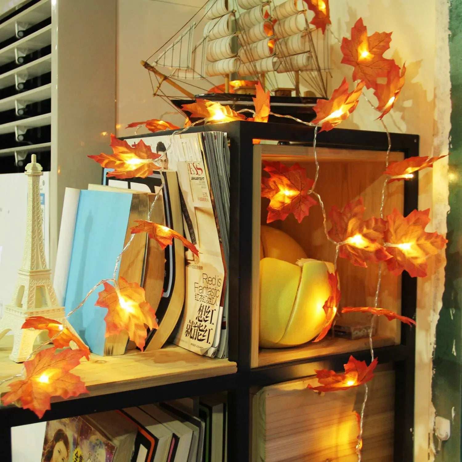 Holiday Door Decor | Maple Leaves LED String Light - Orangme