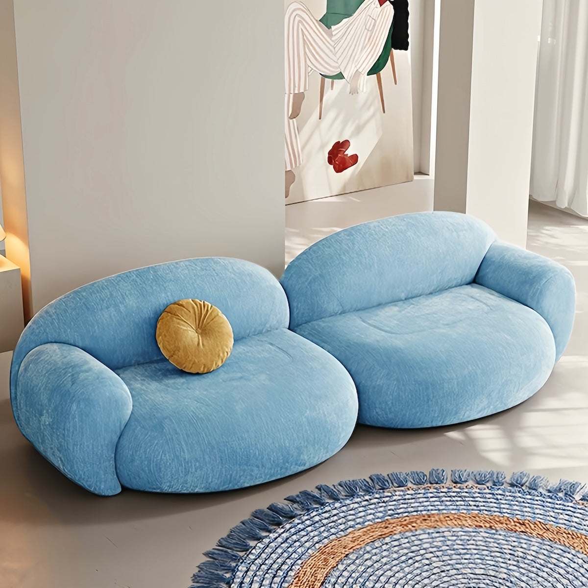 Modular Linen Sofa - Removable Washable Fabric Couch for Living Room